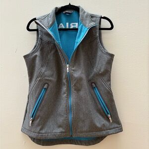 Ariat Gray Vest with Blue Highlights